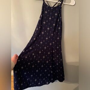 Mini navy patterned dress